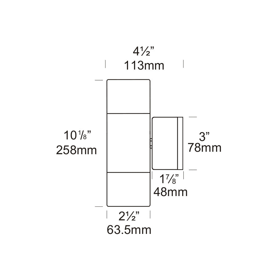 Pagoda Aluminium Up & Down Wall Light Silver Star -  PGLPGL/R/STAR