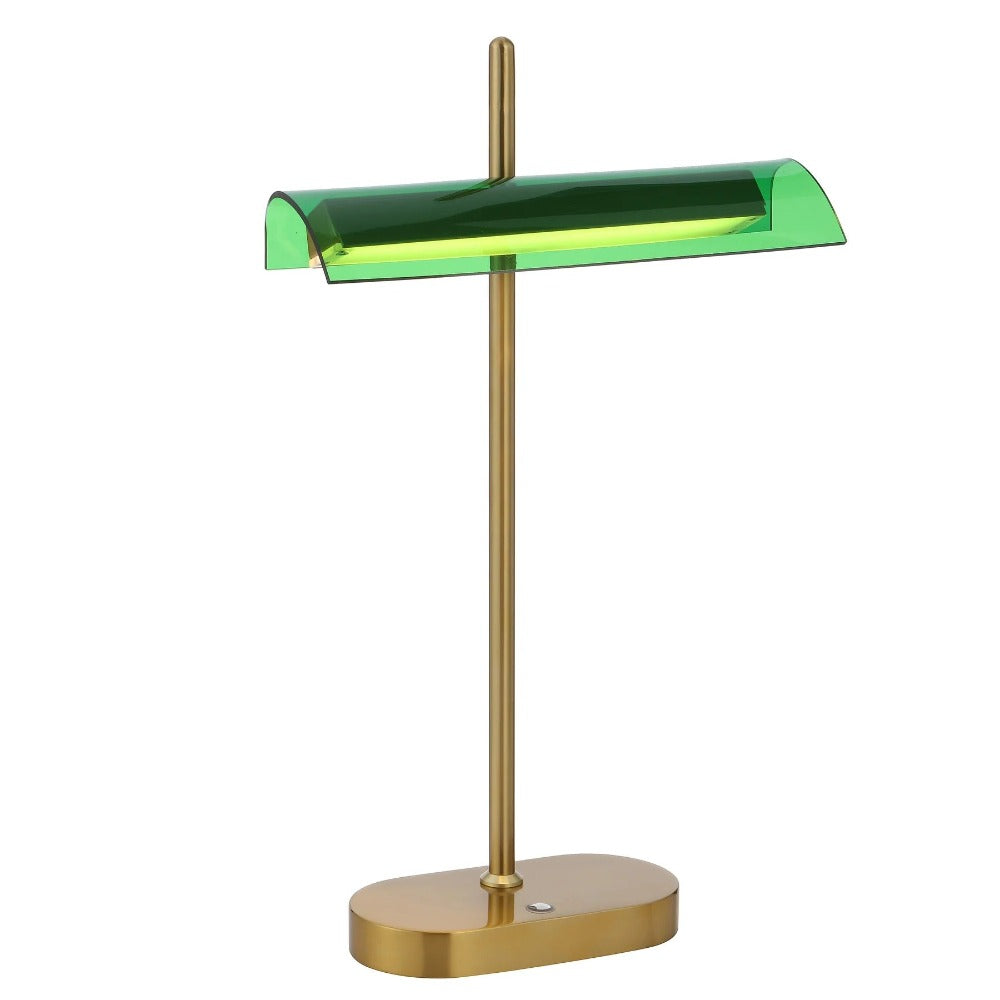 Buy Table Lamps Australia LYMAN Table Lamp Antique Gold & Green - LYMAN TL-AGGN