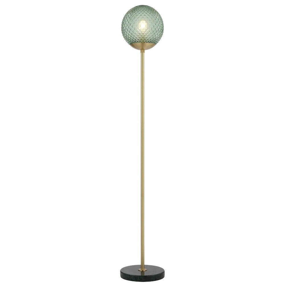 Buy Floor Lamps Australia ELWICK Floor Lamp Black Green - ELWICK FL-GN