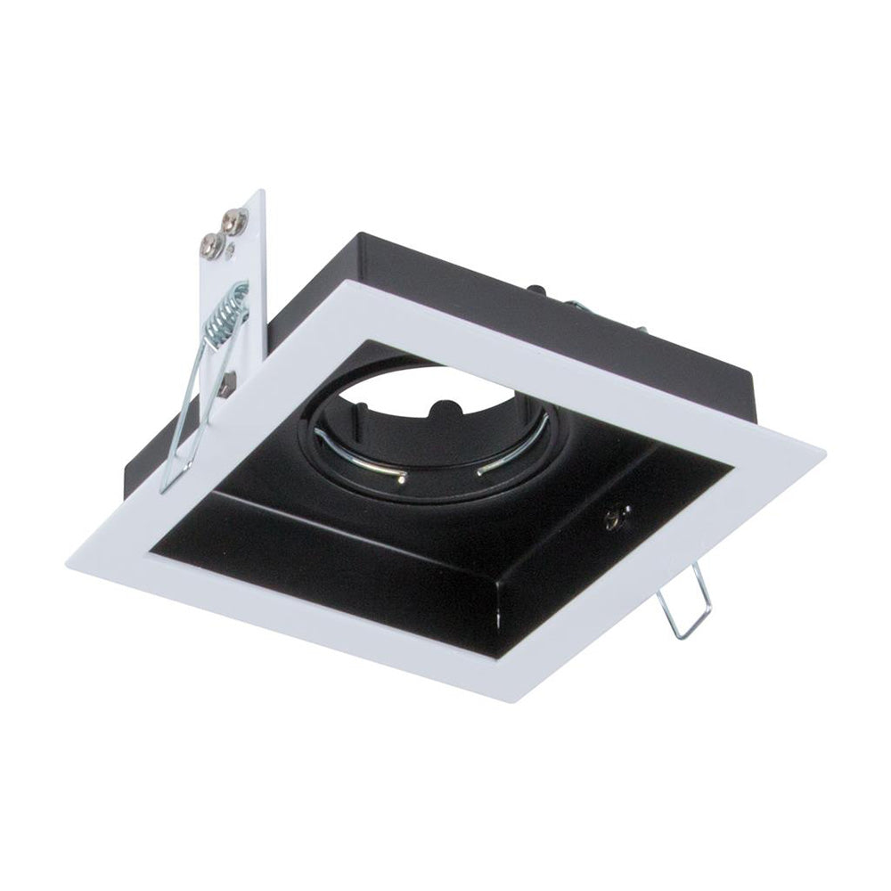 Slotter Square Downlight Frame W118mm White Aluminium - 70002