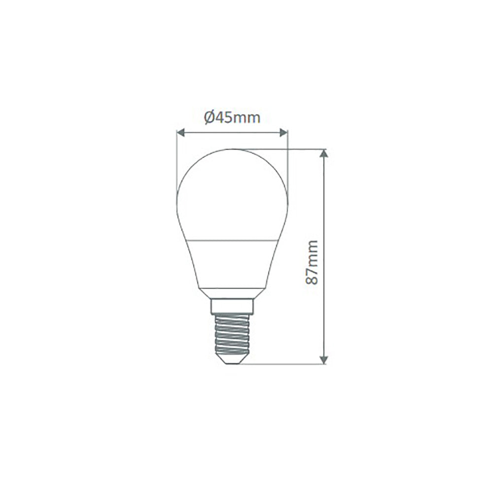 Buy LED Globes Australia Key Fancy Round LED Globe SES 240V 6W Frosted 6500K - 65030