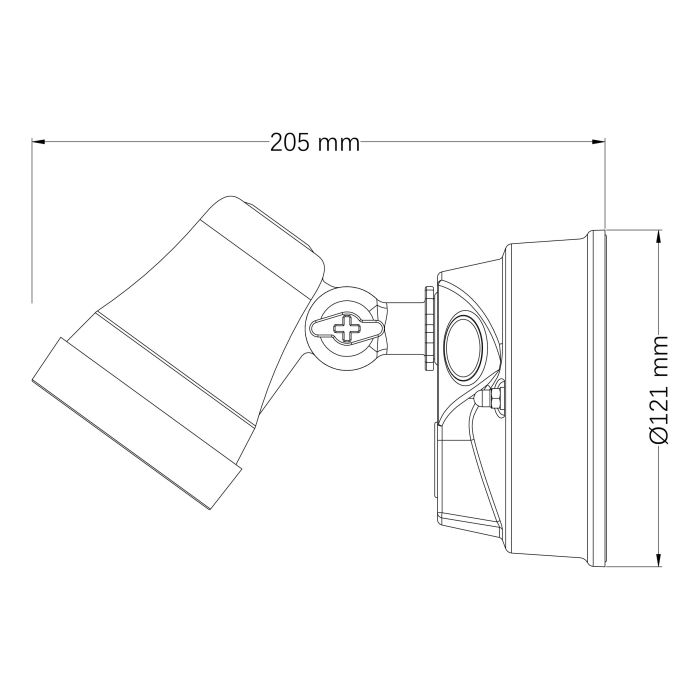 Coastguard LED Exterior Wall Light 15W Tri Colour Black - 206894