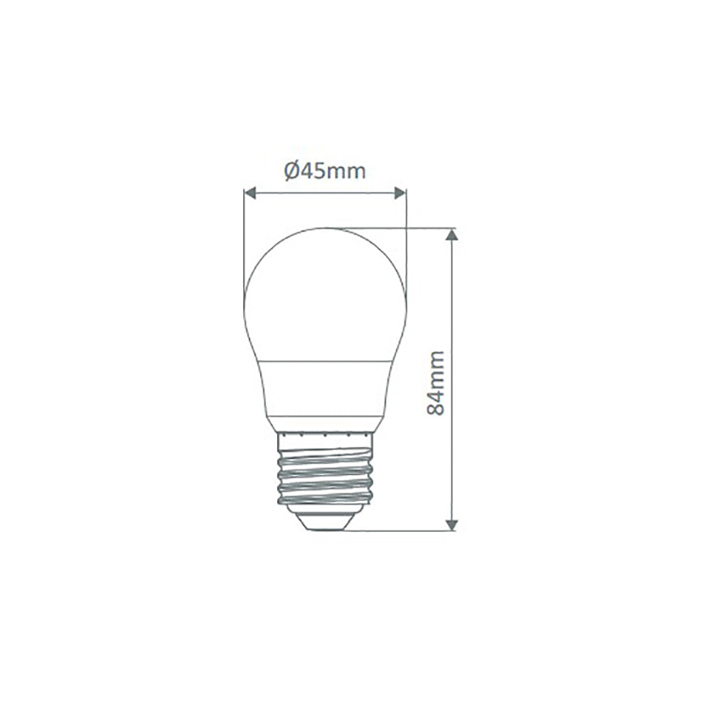 Key Fancy Round LED Globe ES 240V 6W Frosted 6500K - 65034