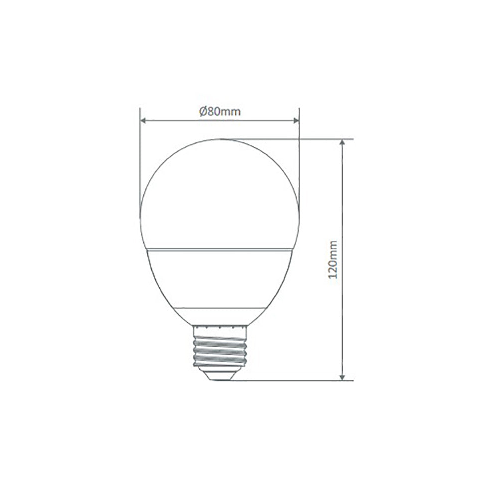 Buy LED Globes Australia Key G80 LED Globe ES 240V 9.5W Frosted 6500K - 65146