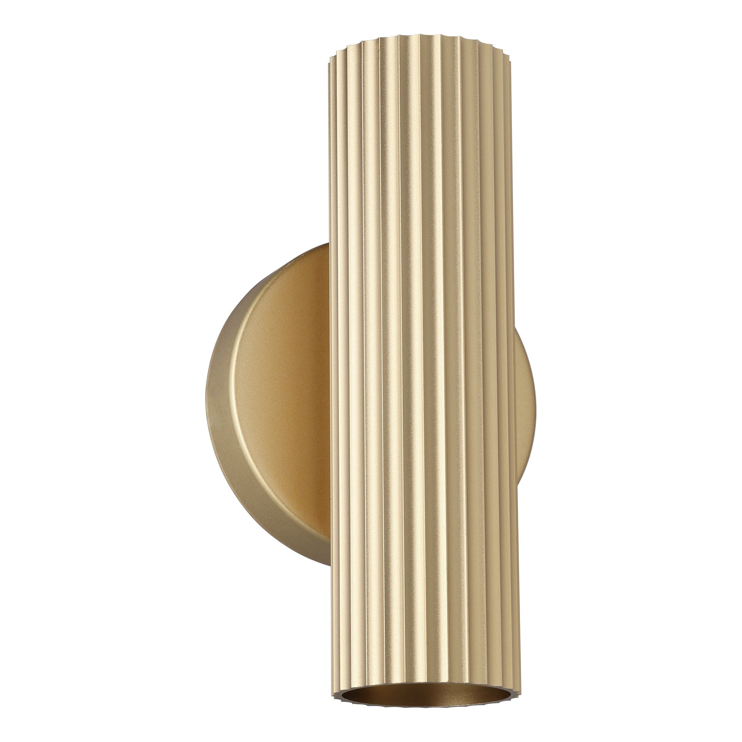 Portillo LED Up / Down Wall Light 5W Tri Colour Matte Brass - 207178
