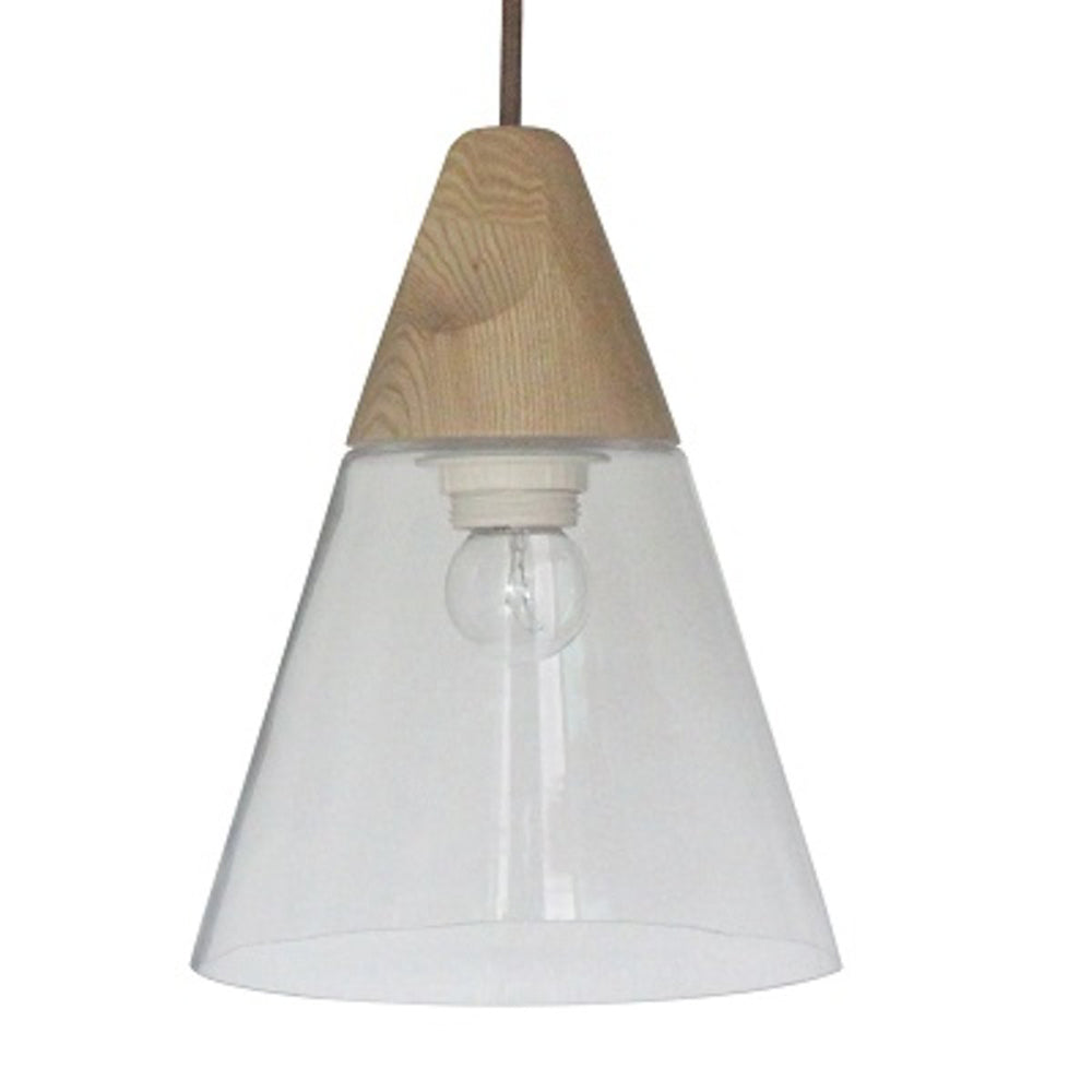 Buy Pendant Lights Australia Fiorentino Lighting - INSTA196 1 Light Pendant Wood & Clear