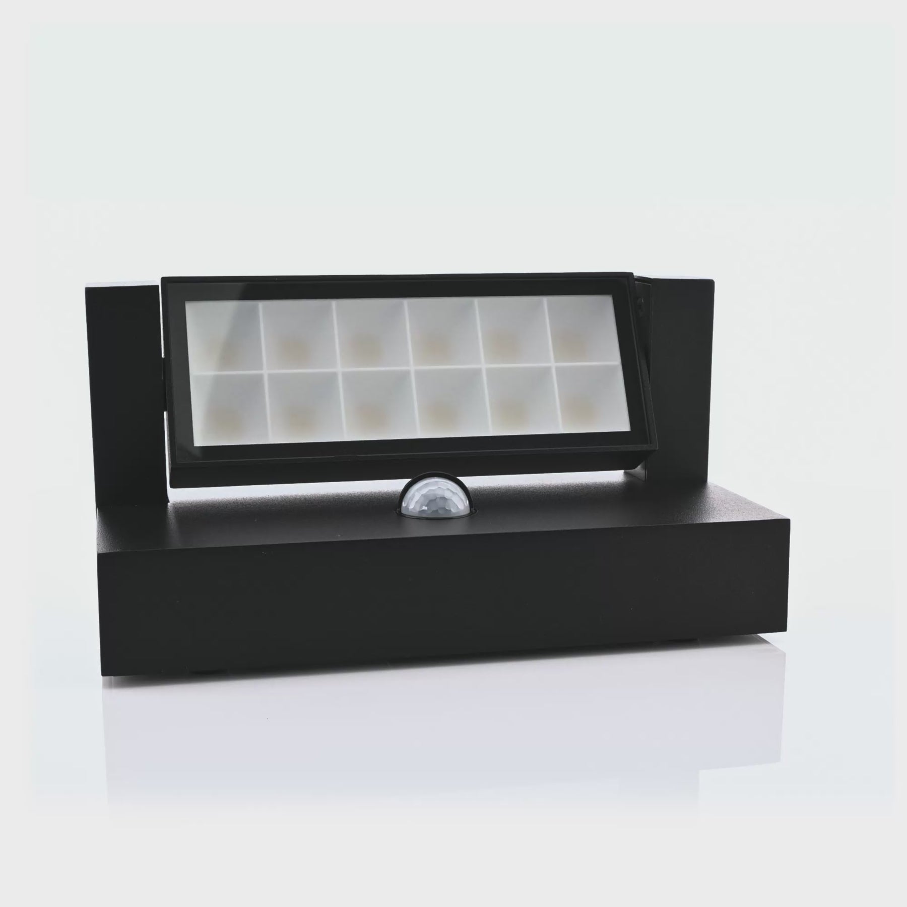 Locu Adjustable LED Floodlight With Sensor 240V 24W 3CCT Black - HV3732T-BLK-PIR