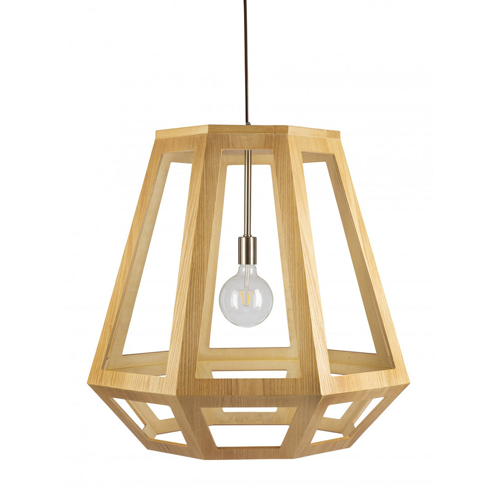 Buy Pendant Lights Australia Fiorentino Lighting - SANTON 1 Light Pendant Large Wood