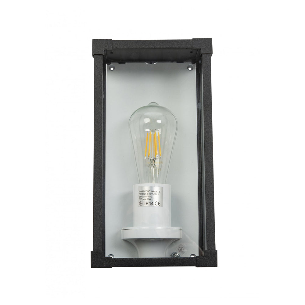 Buy Exterior Wall Lights Australia Fiorentino Lighting - EGIPT 1 Light Wall Light Black