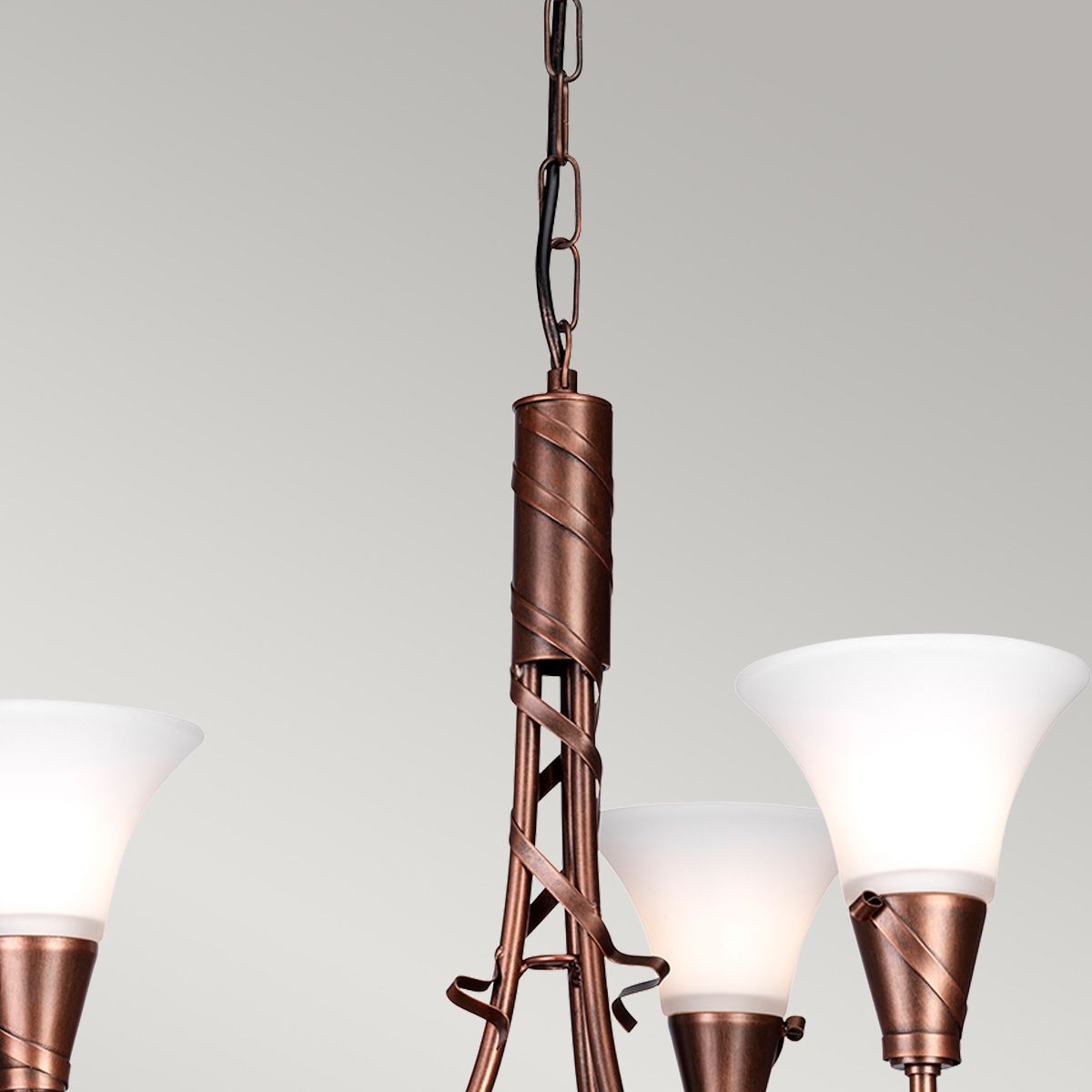 Emily 3 Light Chandelier Copper Patina - EM3-COPPER