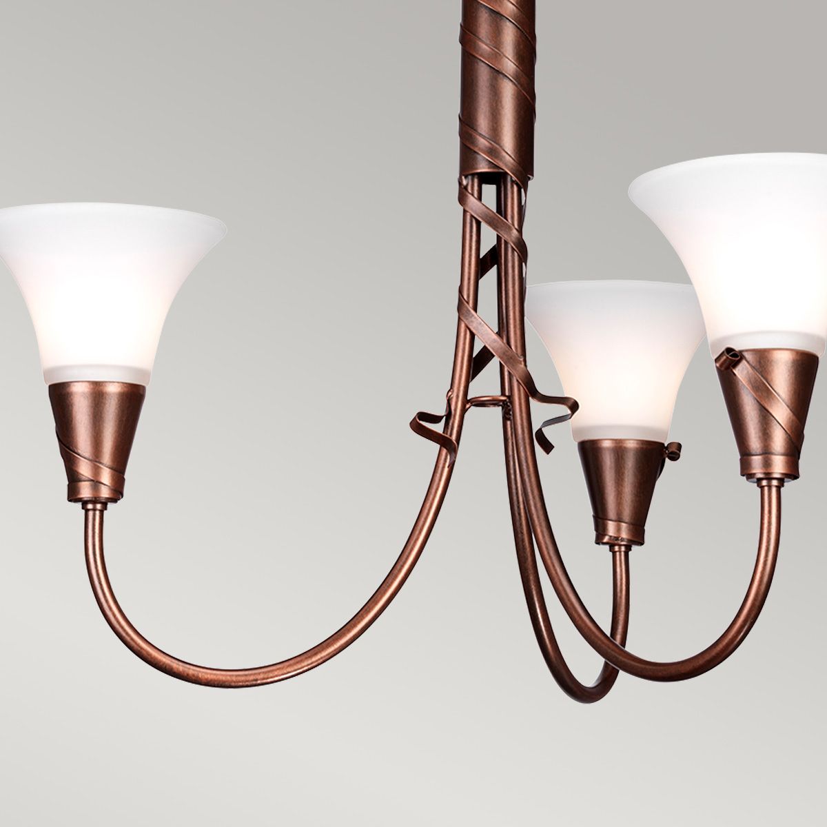 Emily 3 Light Chandelier Copper Patina - EM3-COPPER