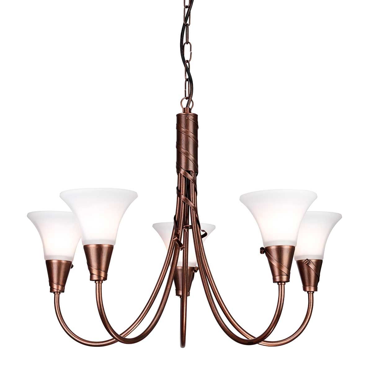 Emily 5 Light Chandelier Copper Patina - EM5-COPPER