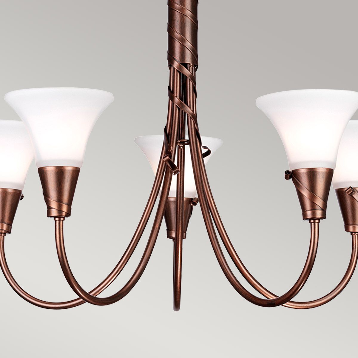 Emily 5 Light Chandelier Copper Patina - EM5-COPPER