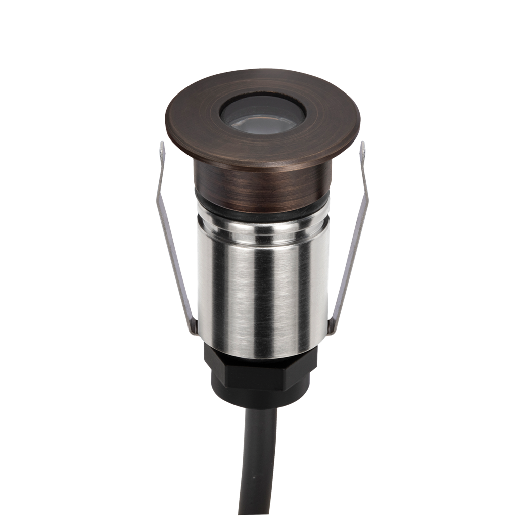 EMIT-25 LED Micro Round Inground Light 24V 1W RGBW Antique Brass - 10070