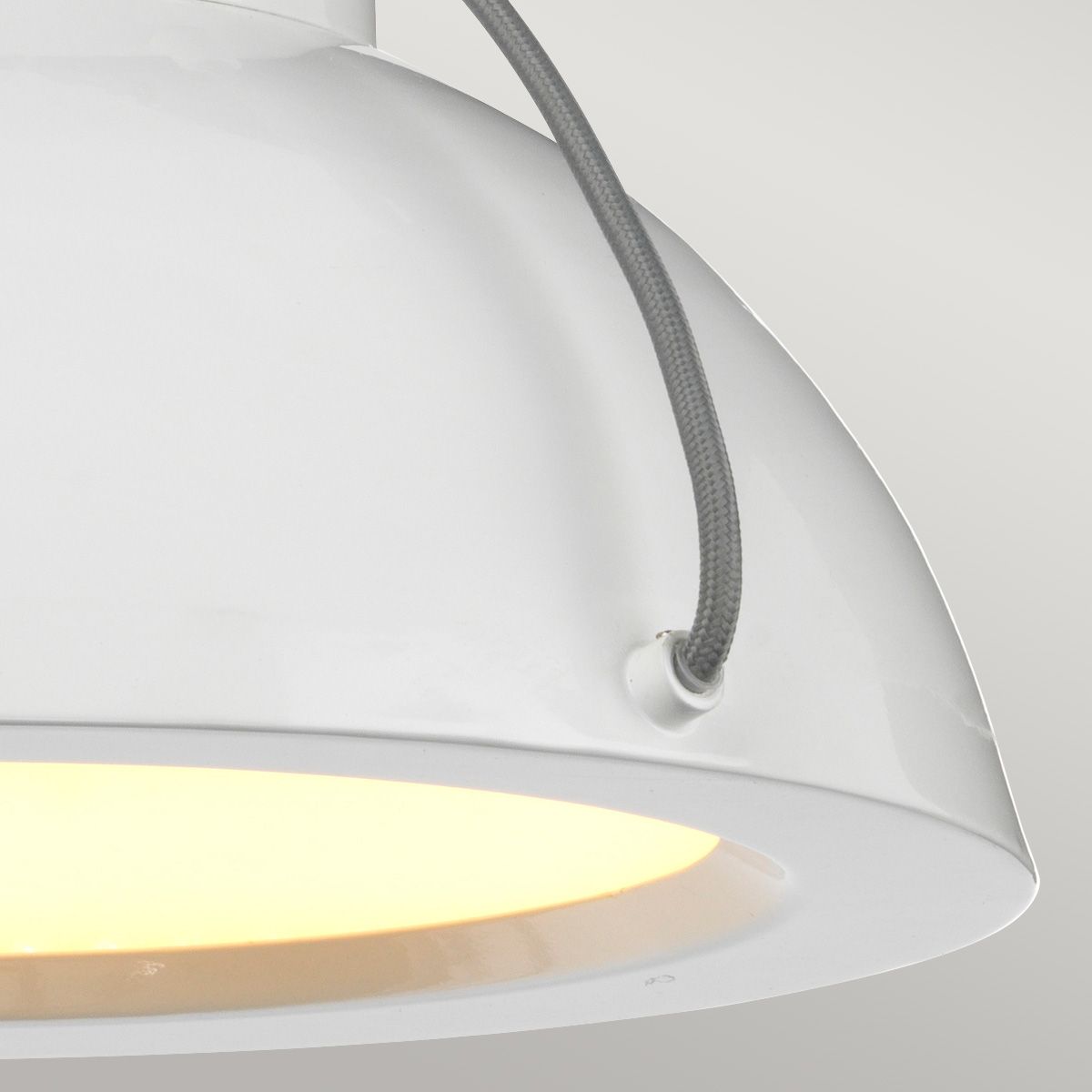 Europa Medium LED Pendant White Painted - EUROPA-P-B