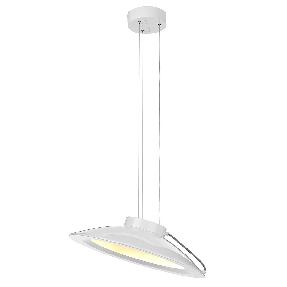 Europa Large LED Pendant White Painted - EUROPA-P-C