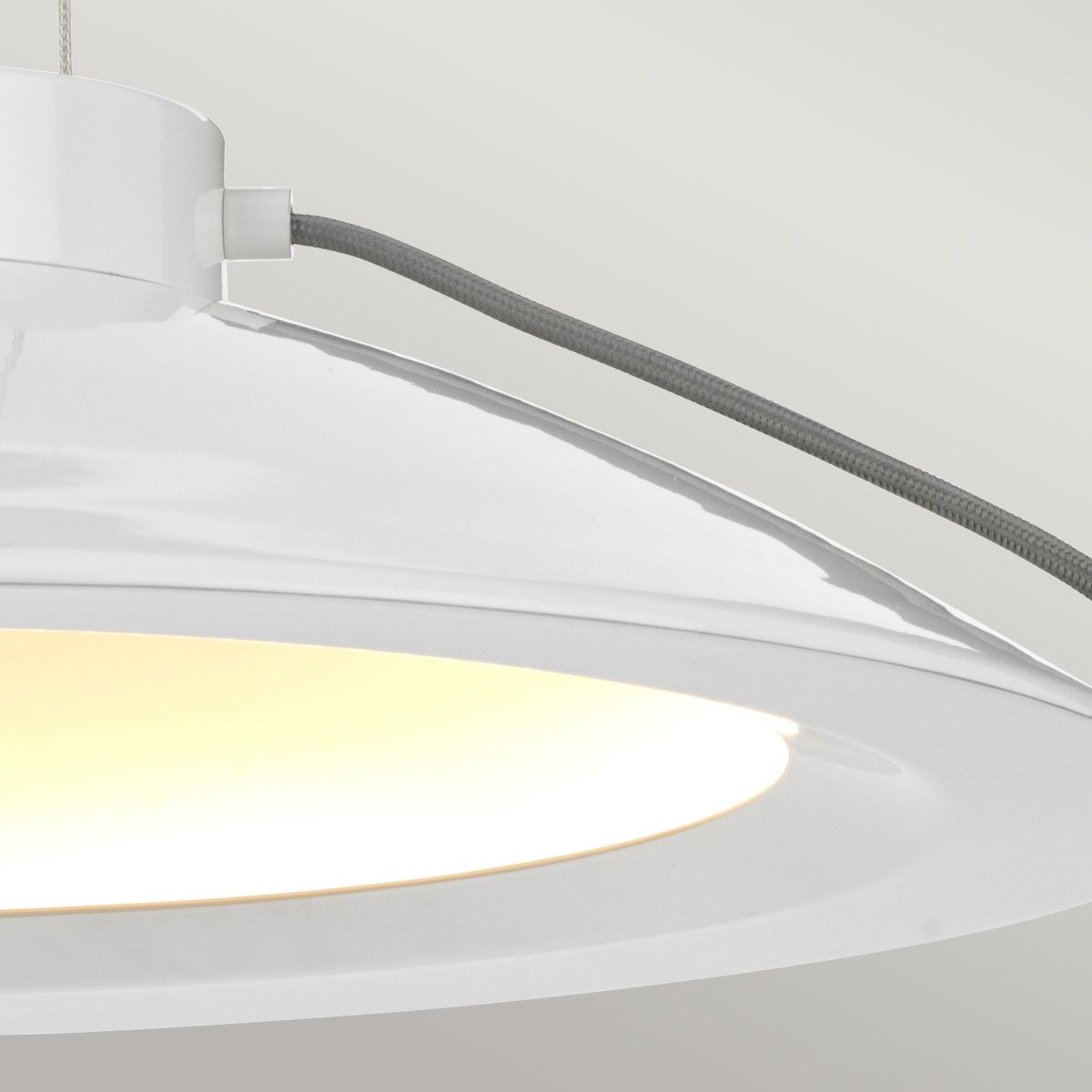 Europa Large LED Pendant White Painted - EUROPA-P-C