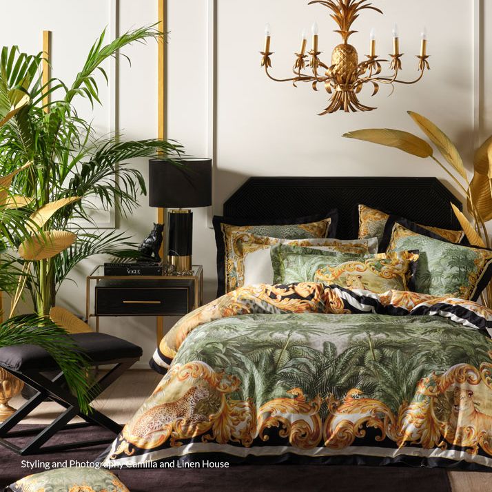 Paola Table Lamp Black & Brass Base With Black Shade - B11651