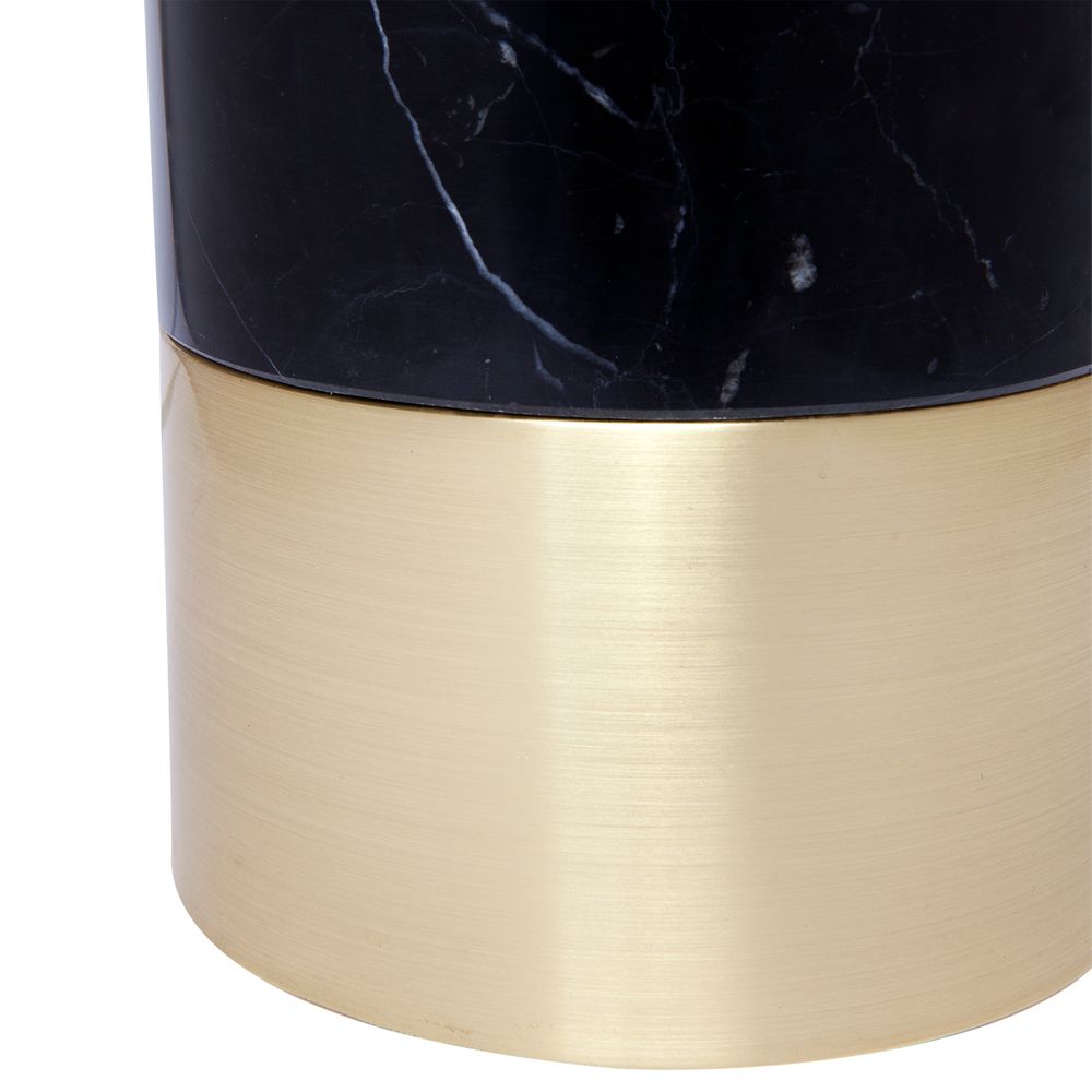 Paola Table Lamp Black & Brass Base With Black Shade - B11651