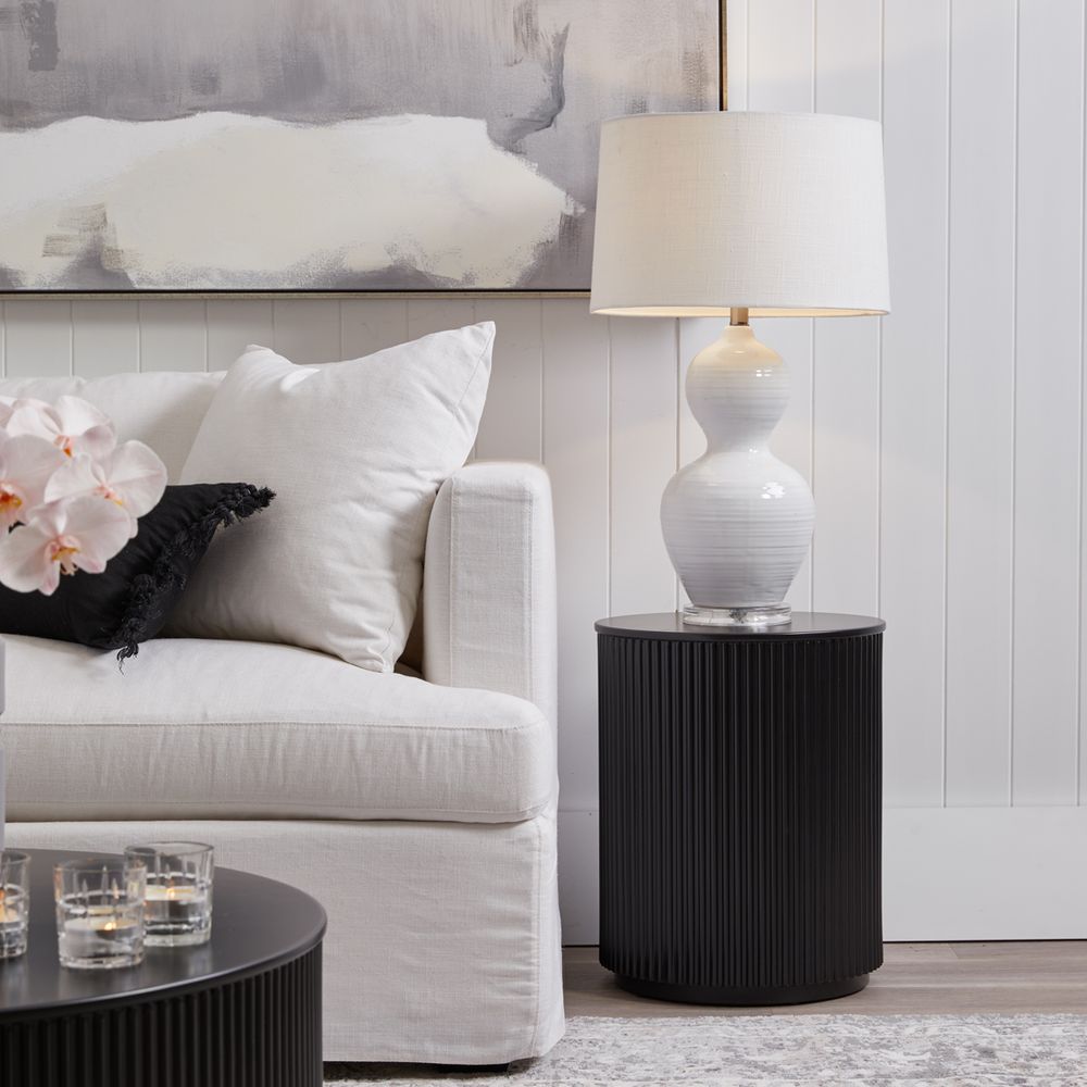 Bronte Table Lamp White Base With White Shade - 11614