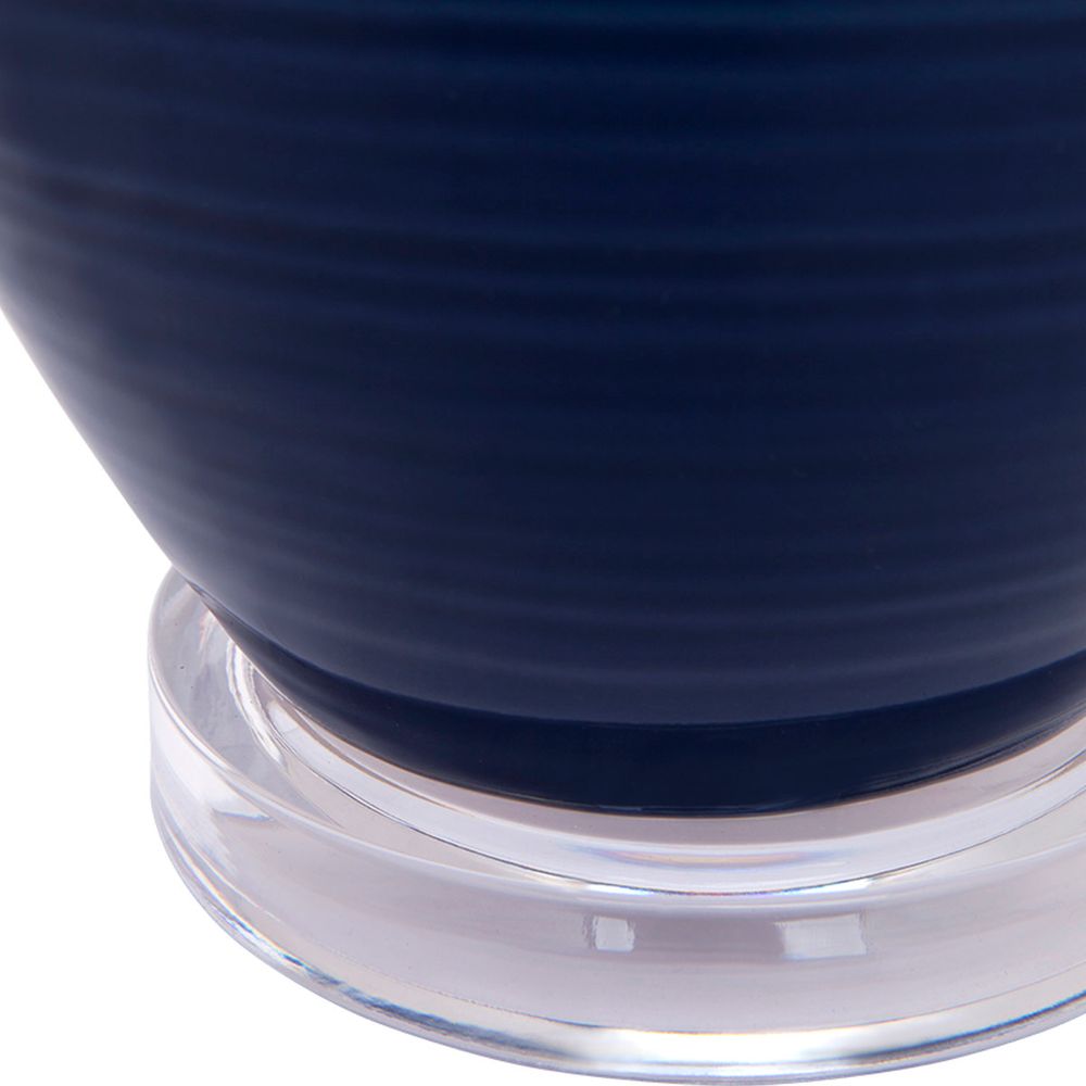 Bronte Table Lamp Blue Base With White Shade - 11682