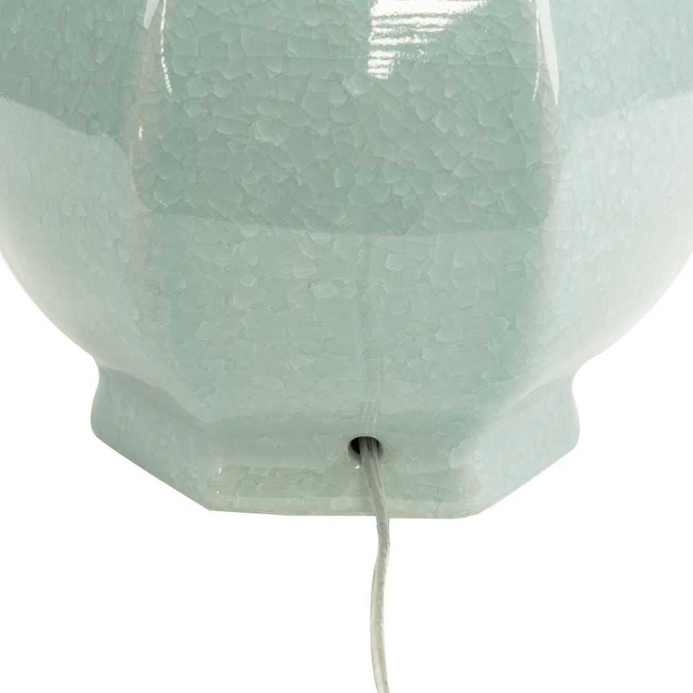 Erica Table Lamp Blue Base With White Shade - 11923