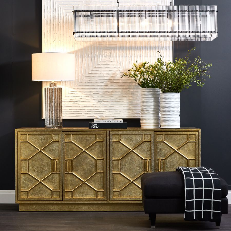 Allure Table Lamp Mercury Glass Base With White Shade - 11907