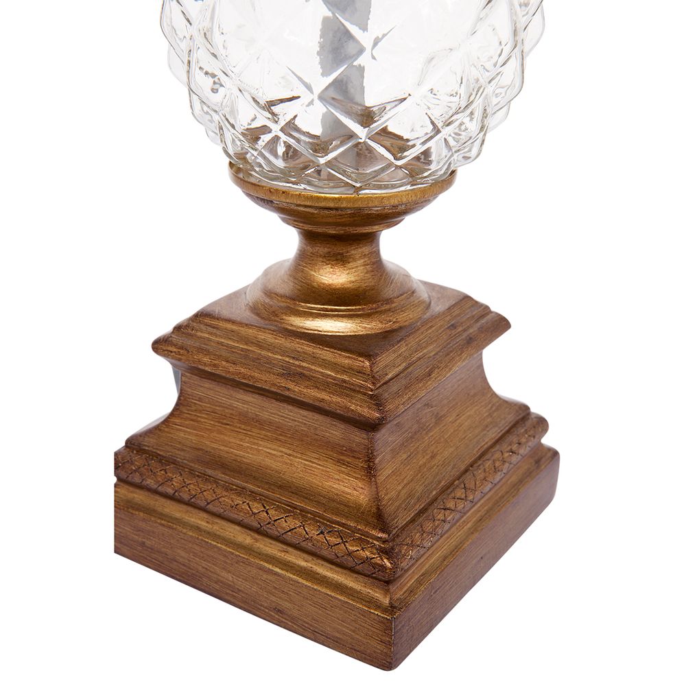 Langley Table Lamp Antique Gold Base With Black Shade - 11676