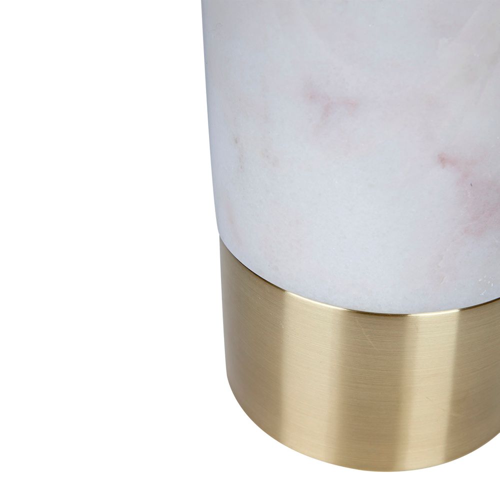 Paola Table Lamp White Base With Black Shade - B11554