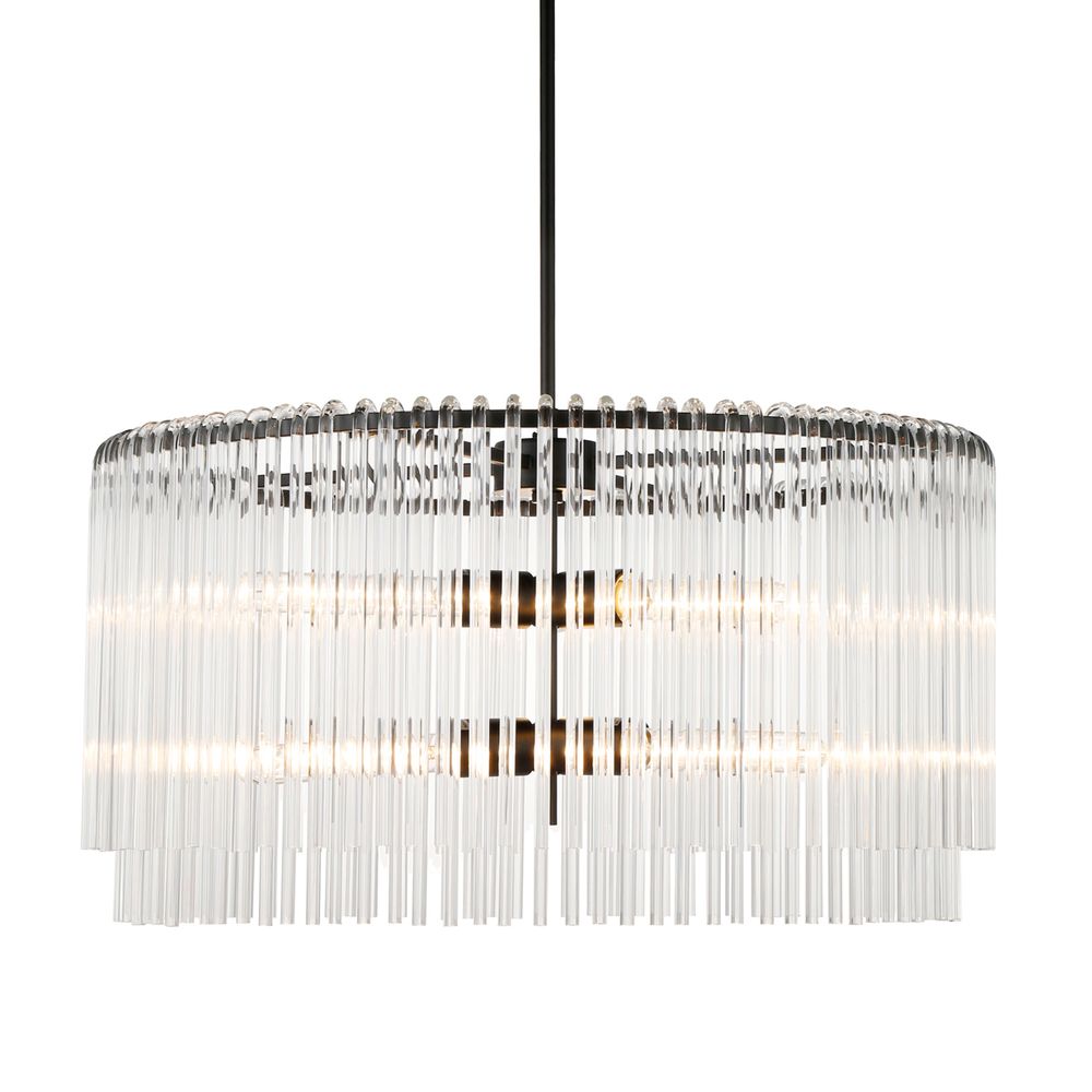 Zara Round Pendant Light Black - 20705