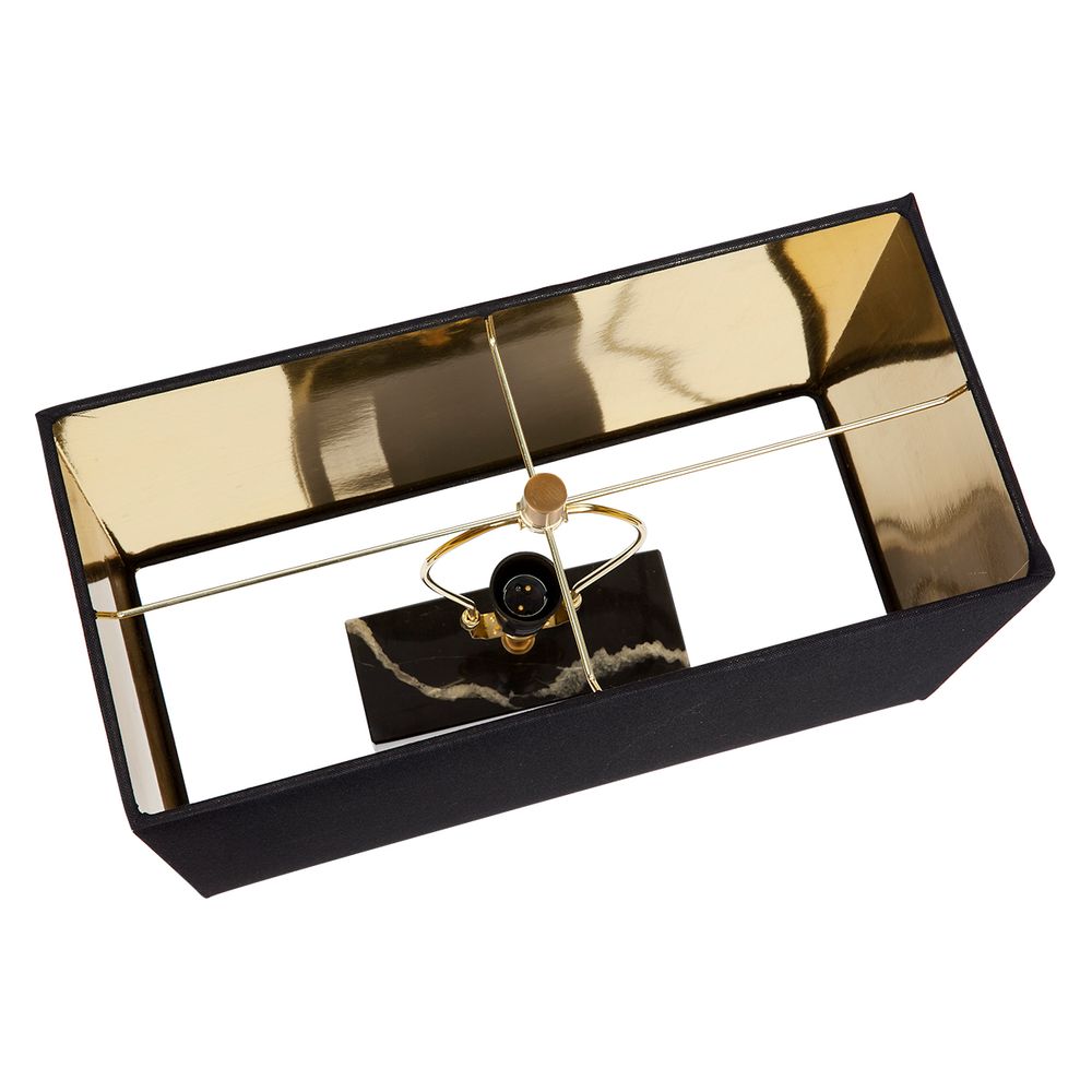 Hearst Table Lamp Brass Base With Black Shade - B11631