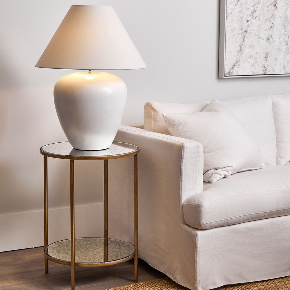 Picasso Table Lamp White Base With White Shade - B13285
