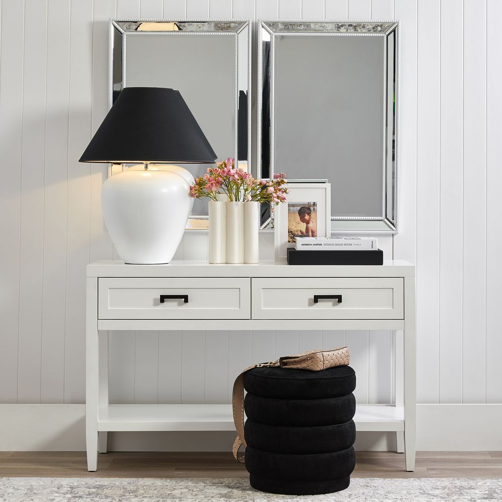 Picasso Table Lamp White Base With Black Shade - B13294