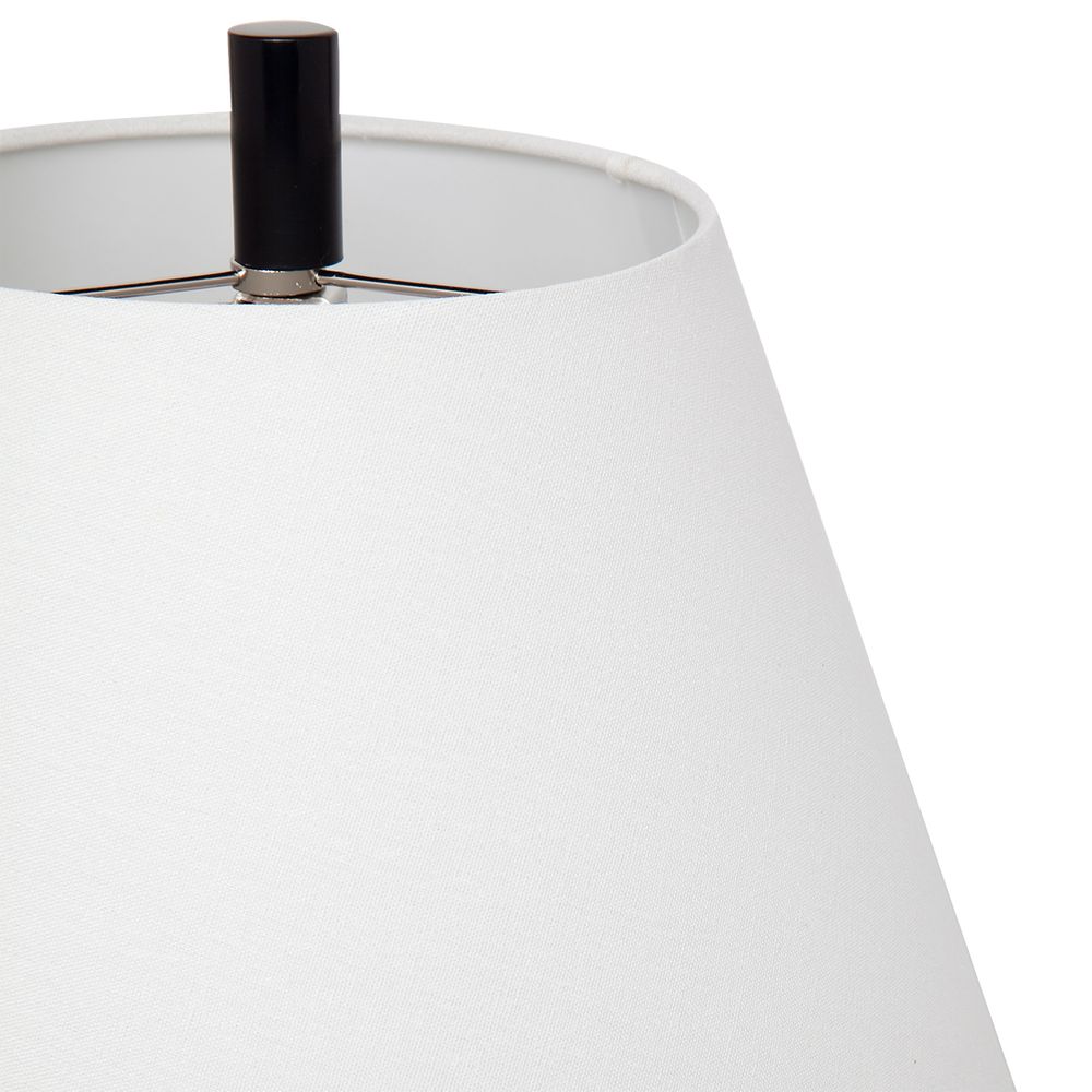 Bower Table Lamp Black Base With Natural Shade - 12246