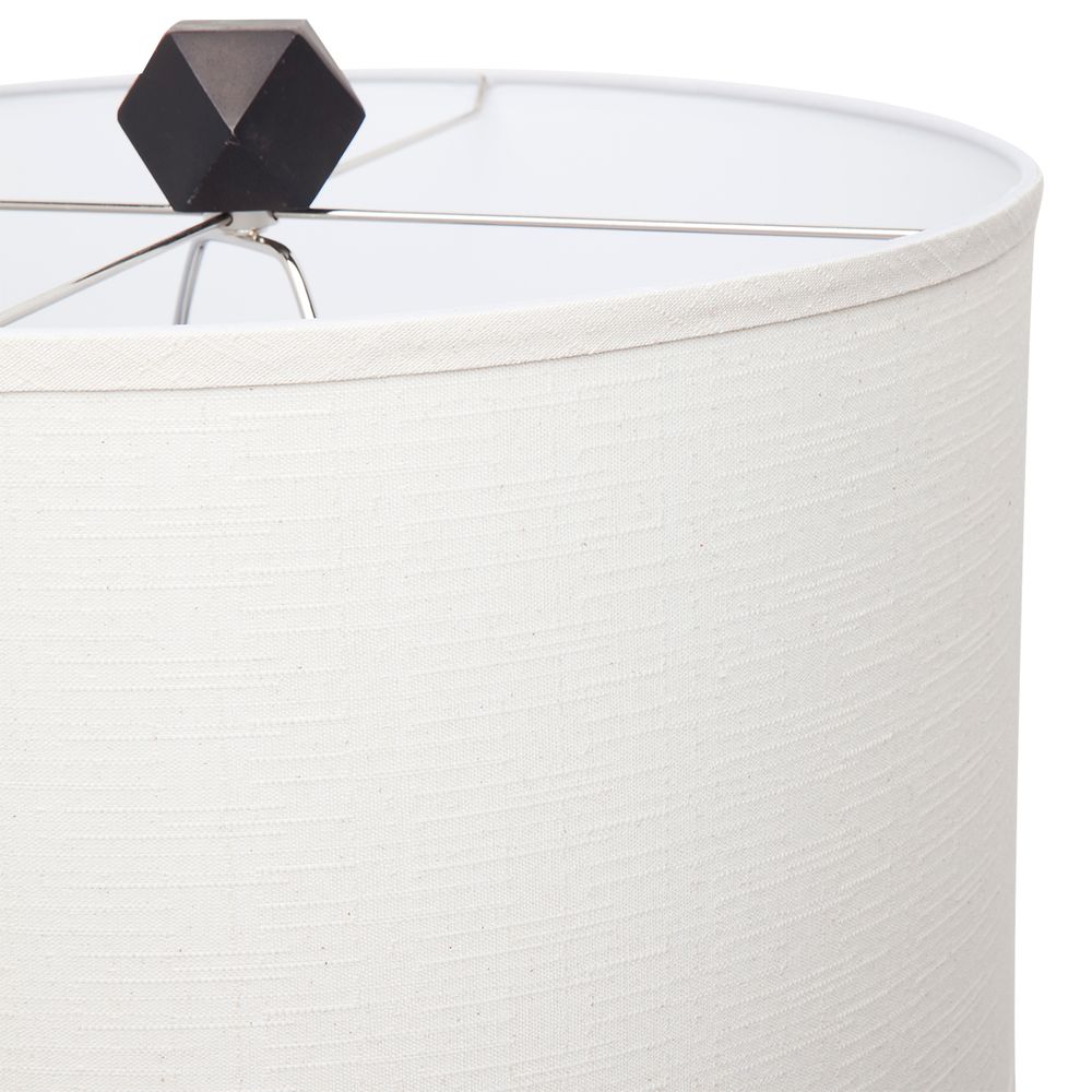 Berlin Table Lamp Black Base With Natural Shade - 12245