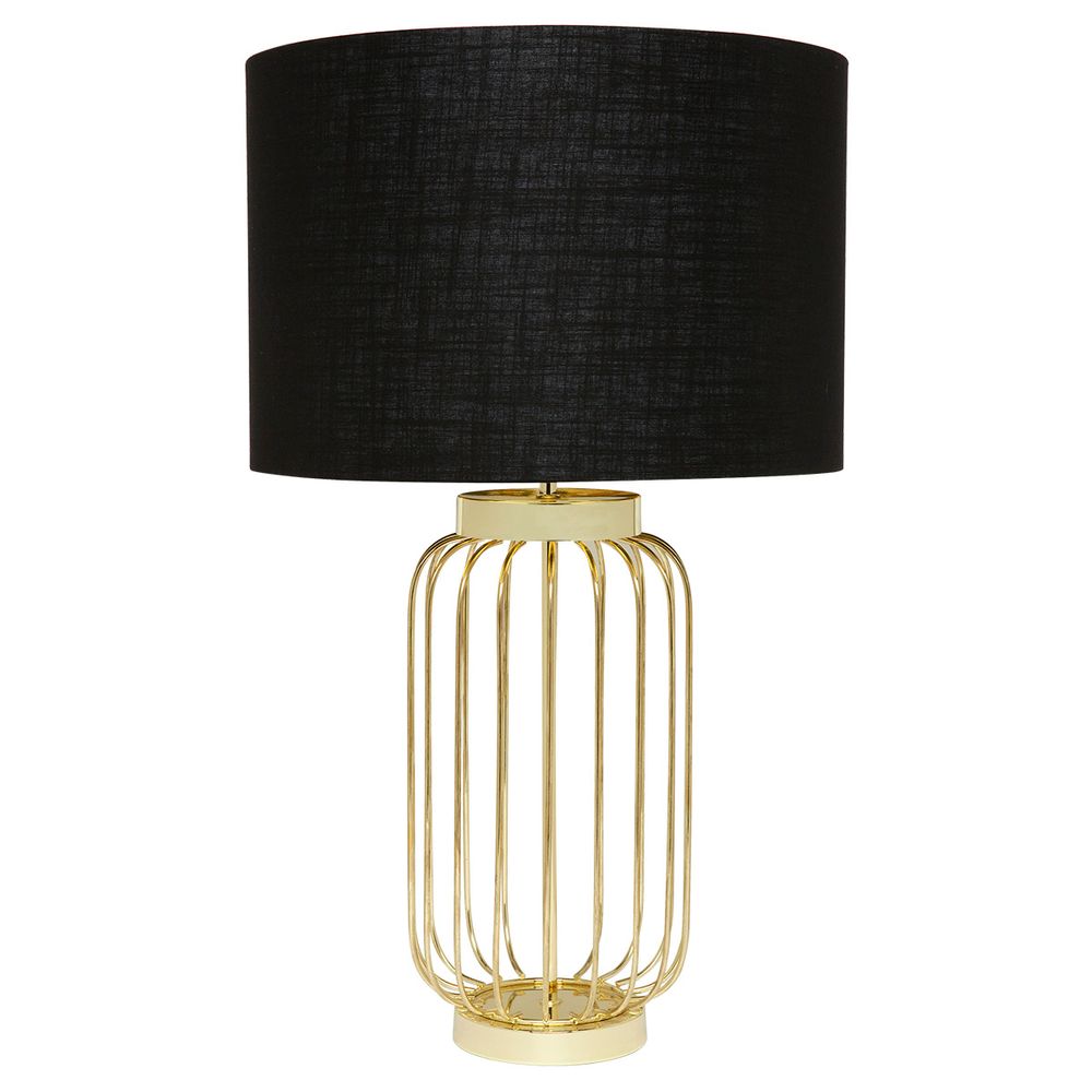 Cleo Table Lamp Gold Base With Black Shade - 11563