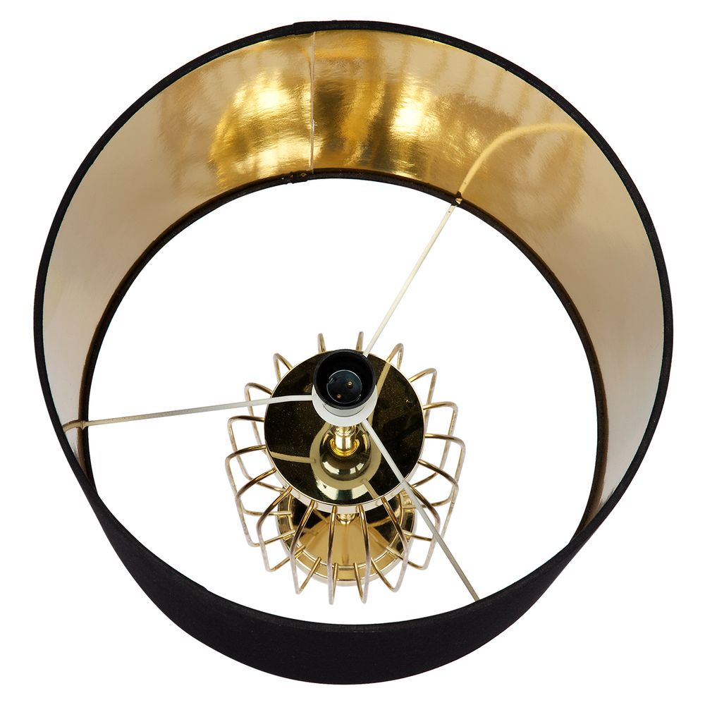 Cleo Table Lamp Gold Base With Black Shade - 11563