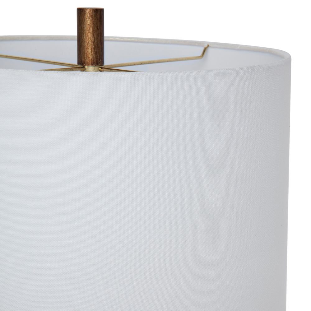 Aspen Table Lamp Antique Gold Base With White Shade - 13309