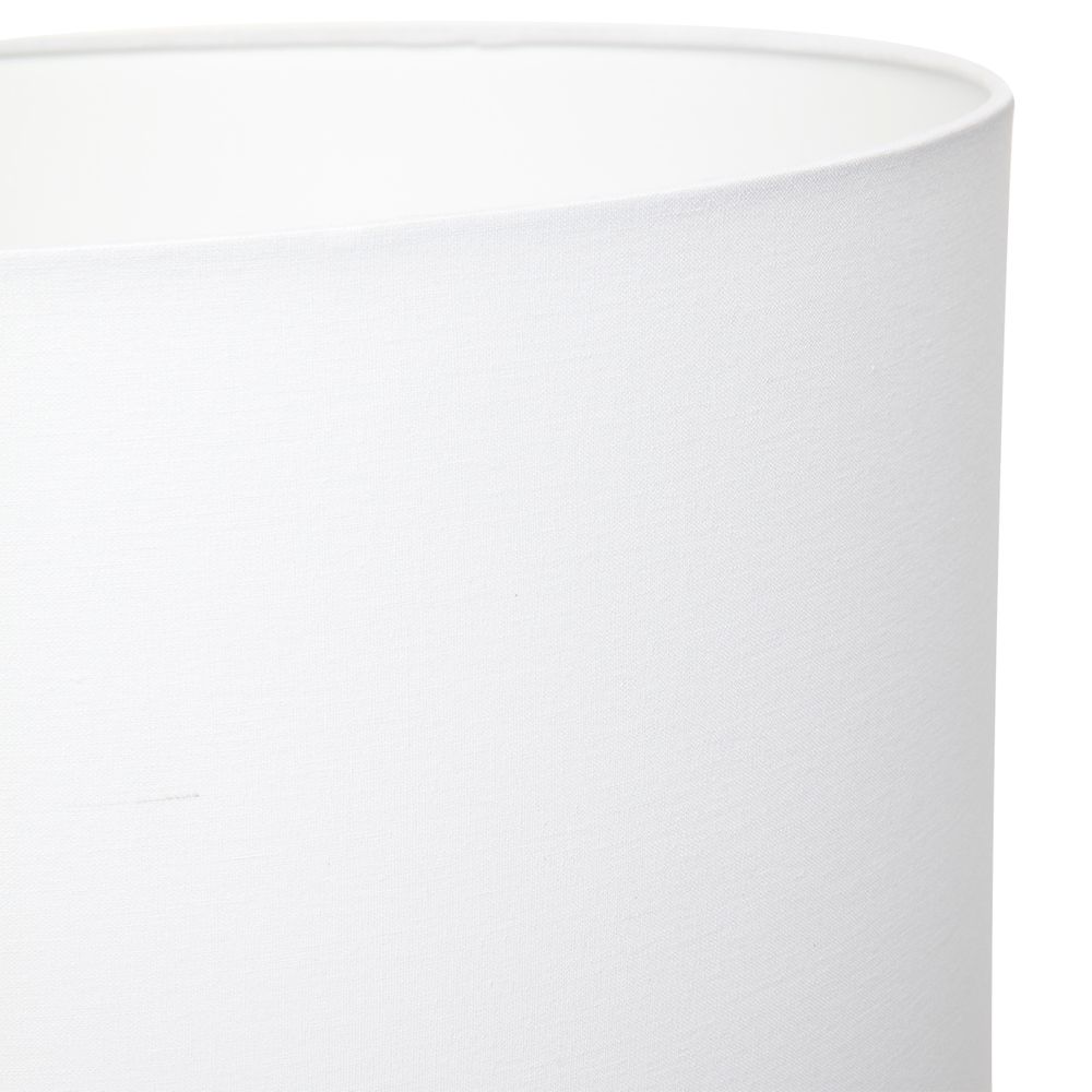 Abstract Table Lamp White Base With White Shade - 12281
