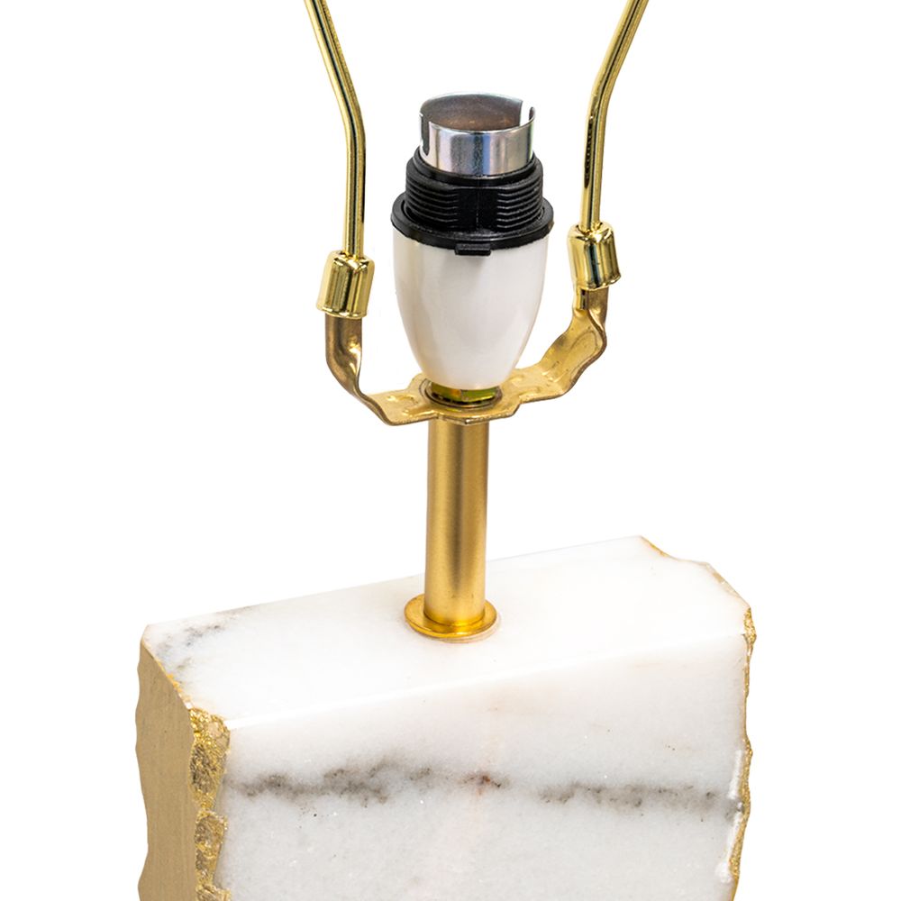 Benicia Table Lamp Gold Base With White Shade - 12358