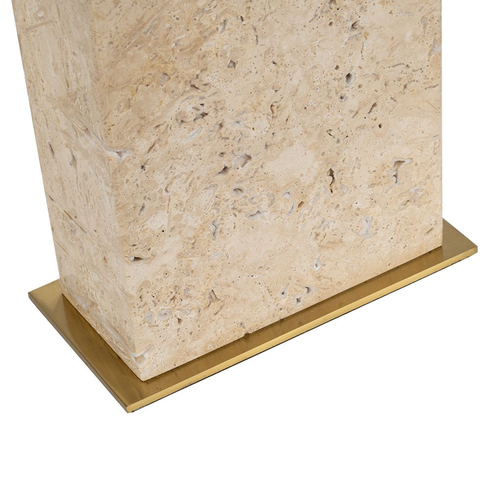 Dominique Table Lamp Brass Base With White Shade - B12377