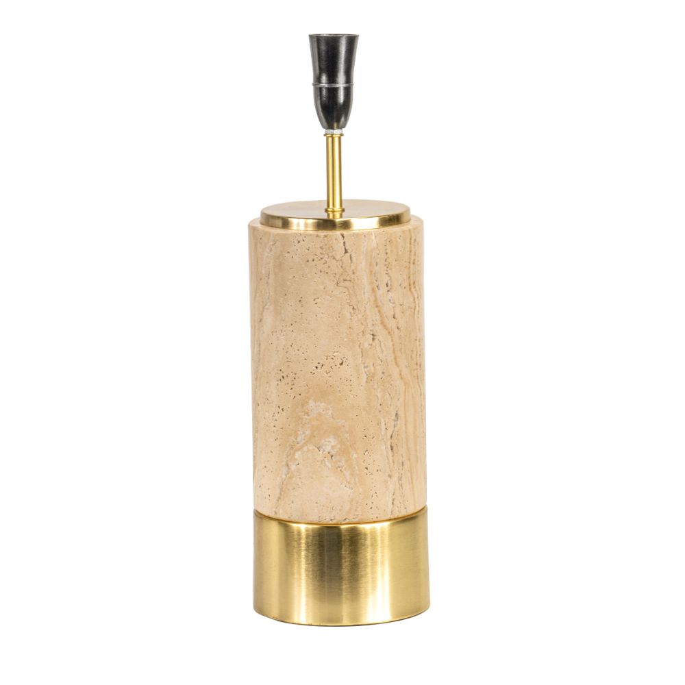 Paola Table Lamp Brass Base With White Shade - B12378