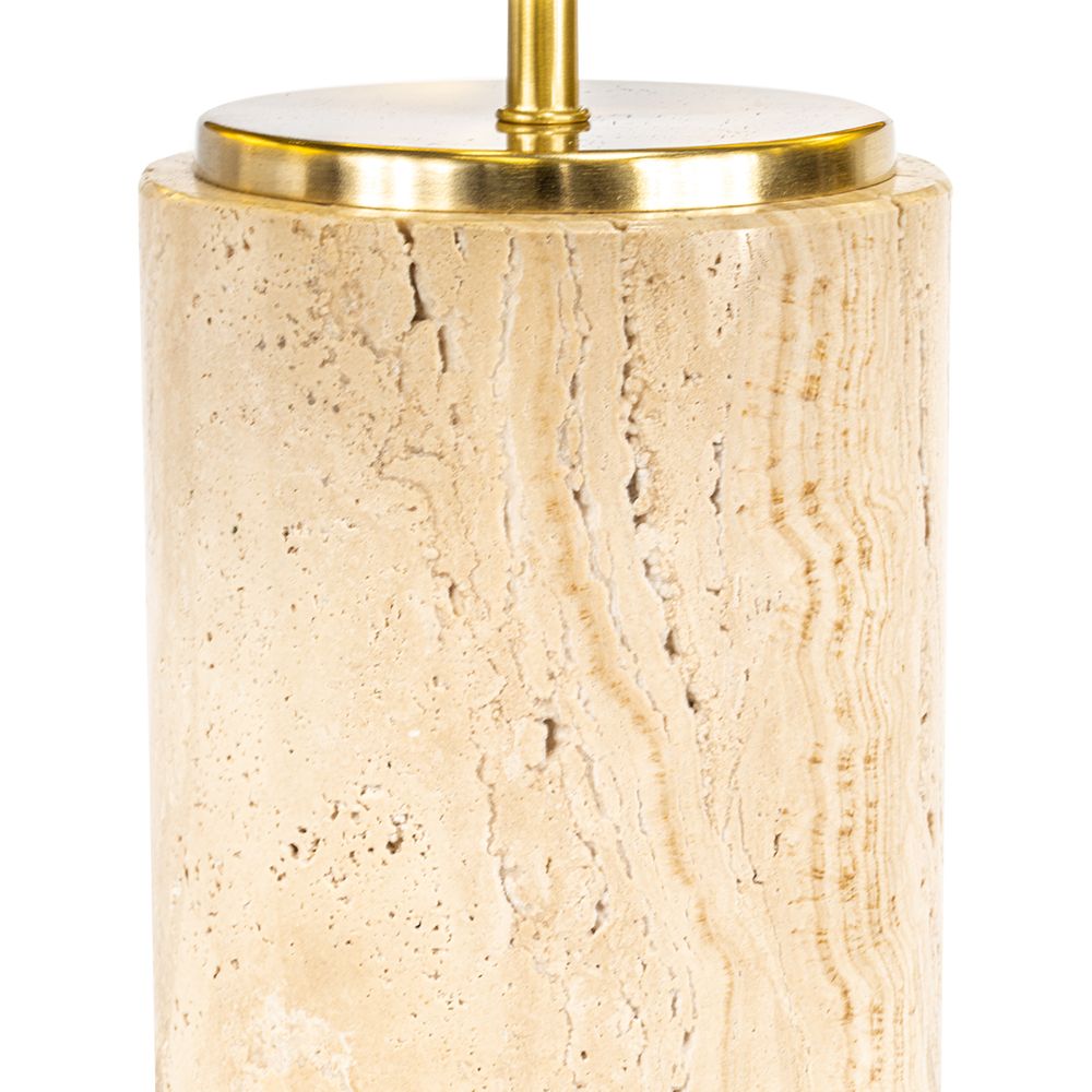 Paola Table Lamp Brass Base With White Shade - B12378
