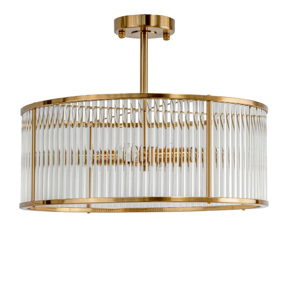 Farrah Flush Mount Light Brushed Brass - 20739