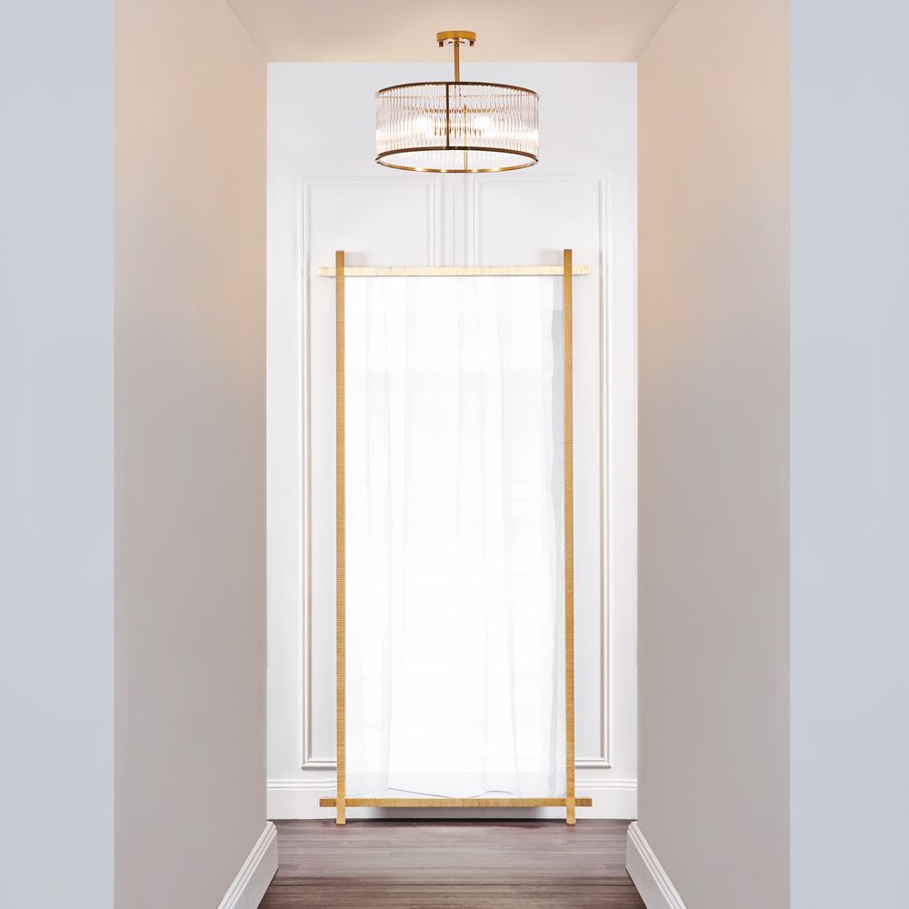 Farrah Semi Flush Mount Light Brushed Brass - 20739