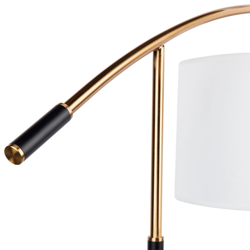 Linz Floor Lamp Black & Off White - B12349