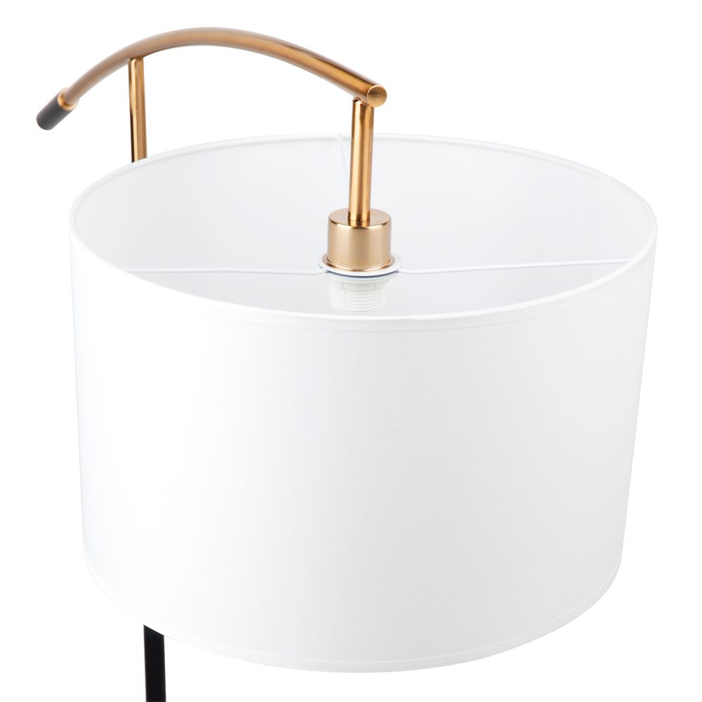 Linz Floor Lamp Black & Off White - B12349