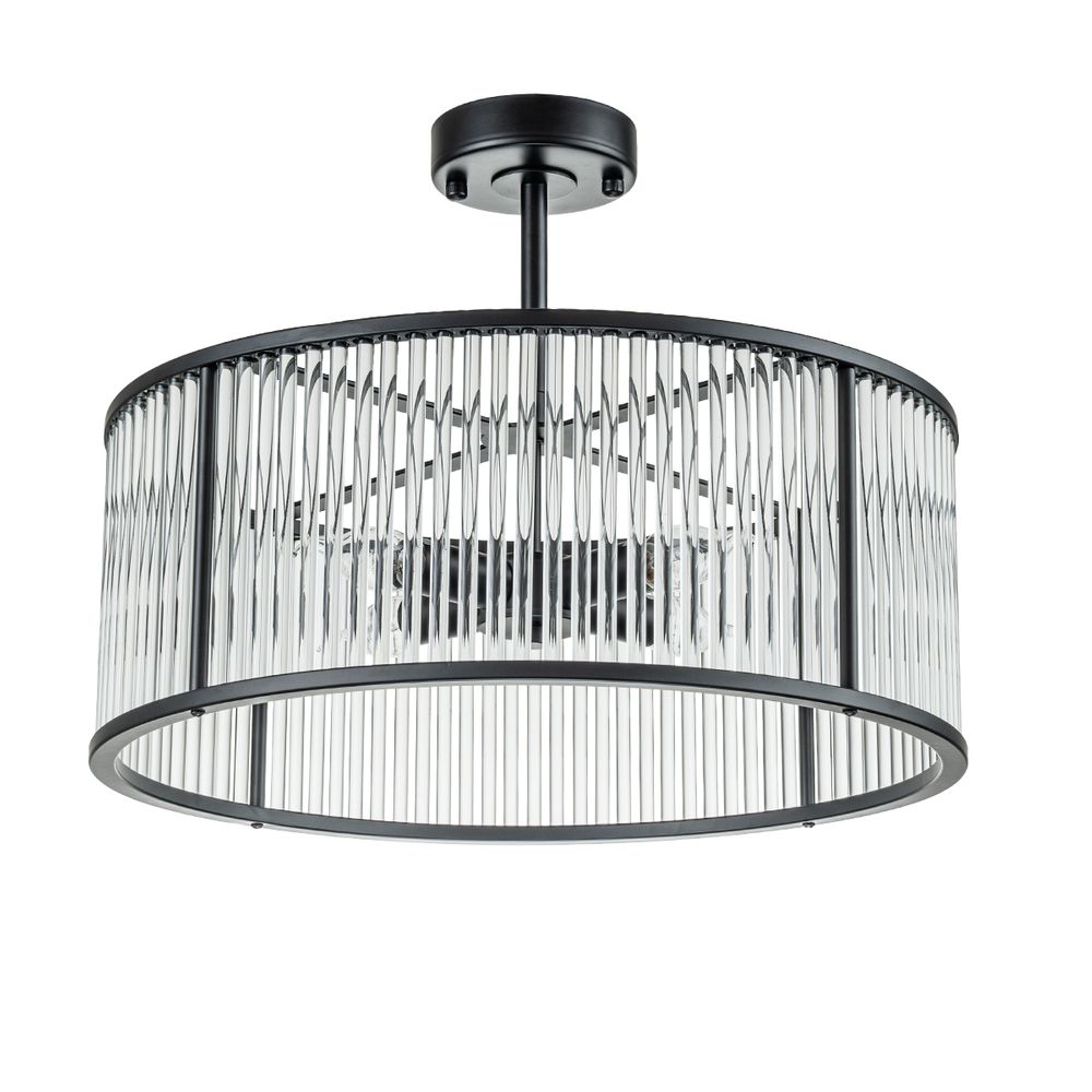 Farrah Flush Mount Light Black - 20740