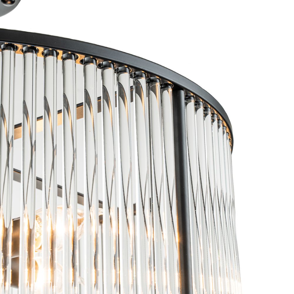Farrah Semi Flush Mount Light Black - 20740