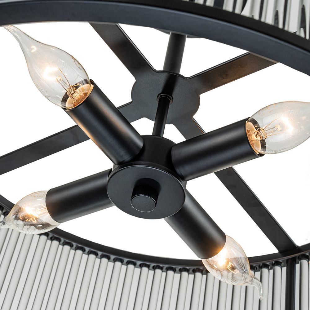 Farrah Semi Flush Mount Light Black - 20740